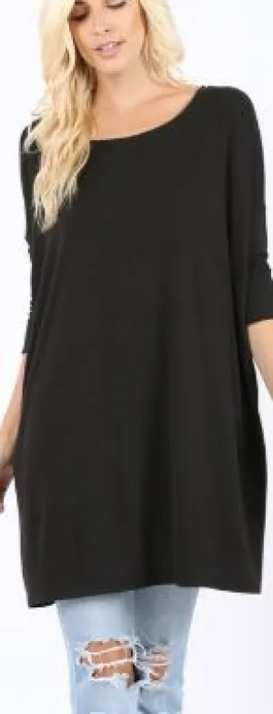 WREN BOXY TUNIC BLACK