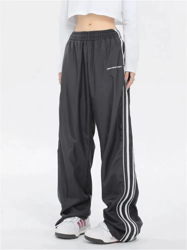 Y2K Women Streetwear Techwear Cargo Korean Harajuku Parachute Track Pants Men Tech Sweatpants Wide Leg Joggers Trousers Clothes
