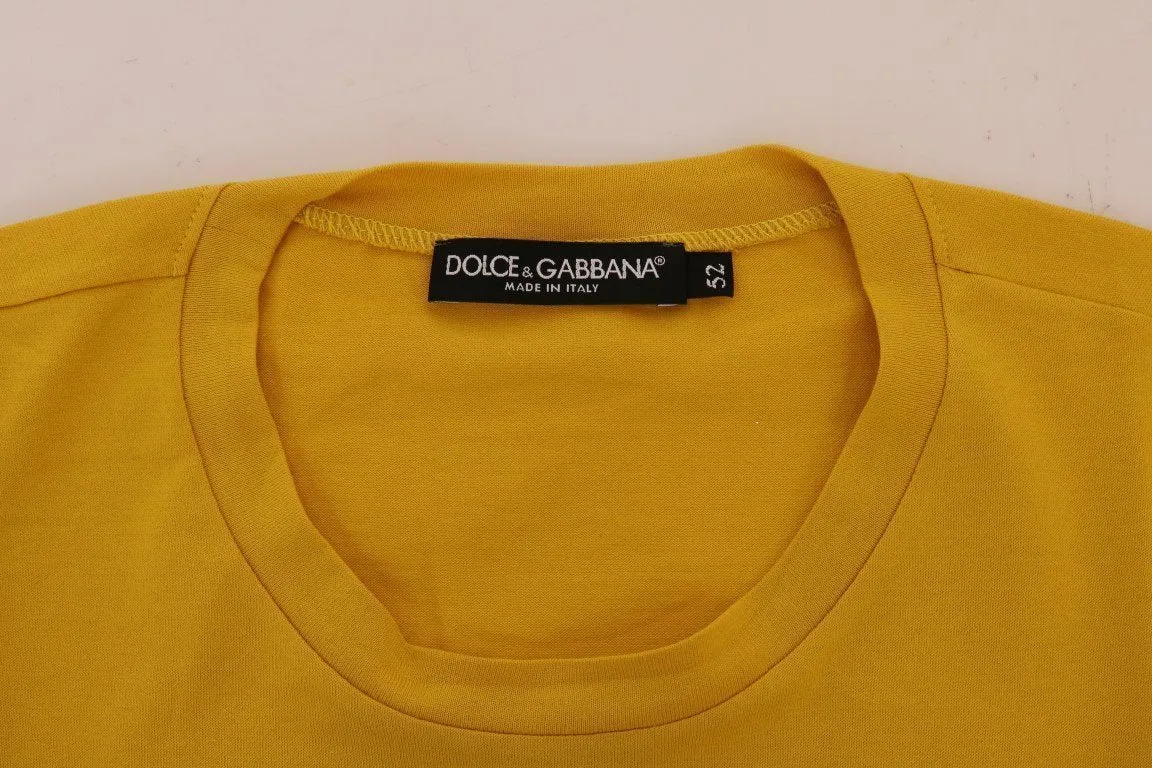 Yellow Cotton 2017 Motive Print T-Shirt