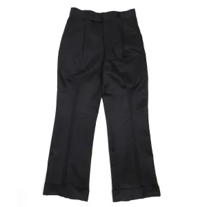 Yves Saint Laurent Rive Gauche Black Silk Blend Trousers Size 42 (Fit 29” Waist)