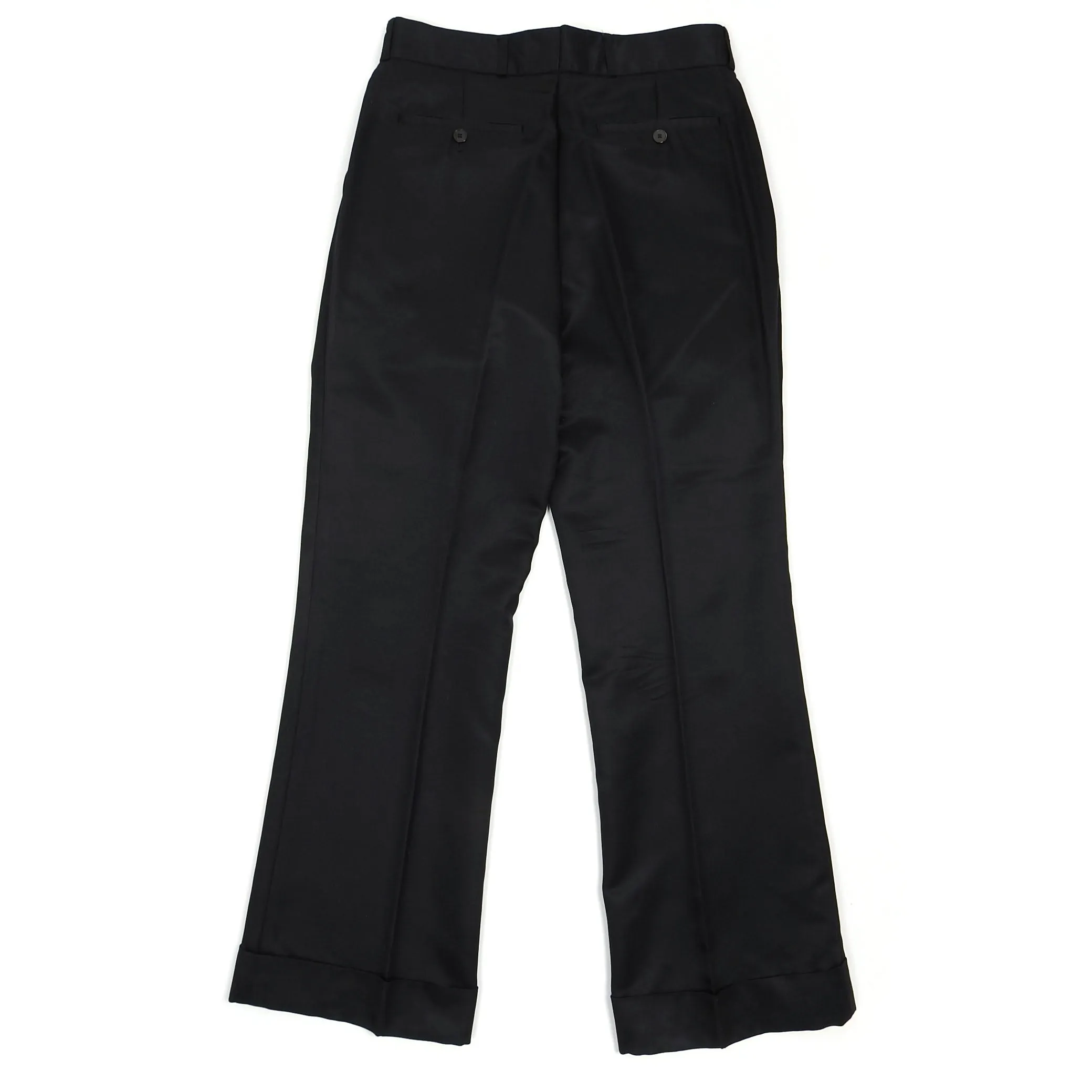 Yves Saint Laurent Rive Gauche Black Silk Blend Trousers Size 42 (Fit 29” Waist)